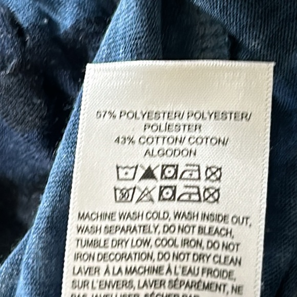 Lucky Brand Twist Front Burn-Out Camo Lightweight Tee w Cap Sleeves - Picture 7 of 8